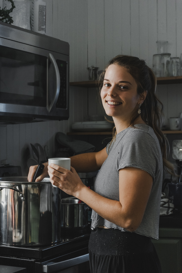 Stephanie is making dinner
